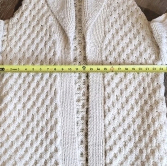 S-L Rare Kim Haller Heavy Knit Merino Wool Blend Open Front Cardigan MSRP $600 - Picture 9 of 16